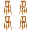 vidaXL Bar Stools 4 pcs Solid Acacia Wood