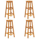vidaXL Bar Stools 4 pcs Solid Acacia Wood