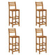 vidaXL Bar Stools 4 pcs Solid Acacia Wood