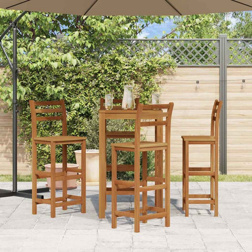 vidaXL Bar Stools 4 pcs Solid Acacia Wood
