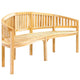 Joana Outdoor Garden Bench | Curved Banana Shape | Natural Teak Wood 79"