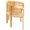 Joana Outdoor Garden Bench | Curved Banana Shape | Natural Teak Wood 79"