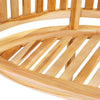 Joana Outdoor Garden Bench | Curved Banana Shape | Natural Teak Wood 79"