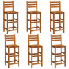 vidaXL Bar Stools 6 pcs Solid Wood Acacia