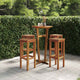 vidaXL Bar Stools 4 pcs Solid Wood Acacia