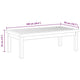 vidaXL Coffee Table 39.4"x19.7"x13" Solid Acacia Wood