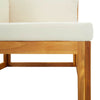 Dylan Outdoor Modular Corner Chair| Cream Fabric | Brown Acacia Wood 28"