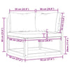 Dylan Outdoor Modular Corner Chair| Cream Fabric | Brown Acacia Wood 28"