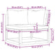 Dylan Outdoor Modular Corner Chair| Cream Fabric | Brown Acacia Wood 28"