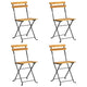 vidaXL Folding Bistro Chair 4 pcs Solid Acacia Wood