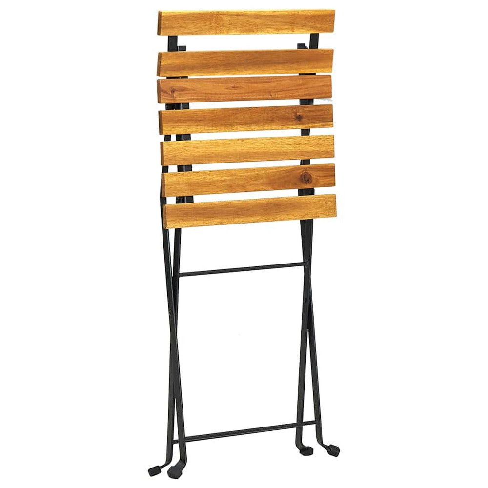 vidaXL Folding Bistro Chair 4 pcs Solid Acacia Wood