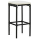 vidaXL Bar Stools with Cushions 2 pcs Black Poly Rattan
