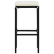 vidaXL Bar Stools with Cushions 2 pcs Black Poly Rattan