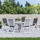 Amber Outdoor High Back Chair Cushions | Set of 6 | Anthracite Gray Polyester
