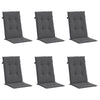 Amber Outdoor High Back Chair Cushions | Set of 6 | Anthracite Gray Polyester