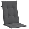 Amber Outdoor High Back Chair Cushions | Set of 6 | Anthracite Gray Polyester