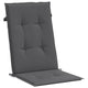 Amber Outdoor High Back Chair Cushions | Set of 6 | Anthracite Gray Polyester