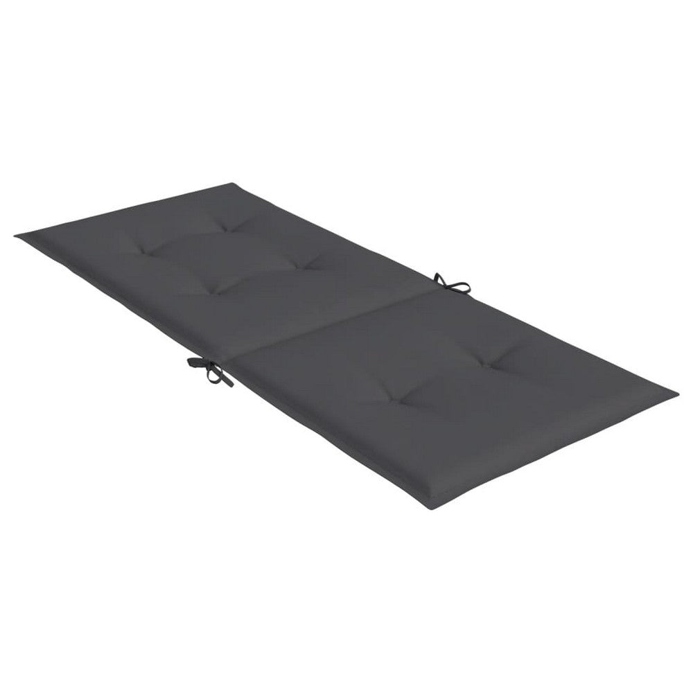 Amber Outdoor High Back Chair Cushions | Set of 6 | Anthracite Gray Polyester