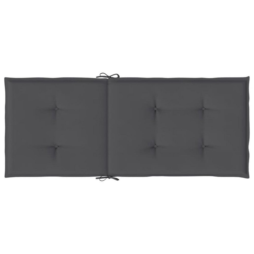 Amber Outdoor High Back Chair Cushions | Set of 6 | Anthracite Gray Polyester