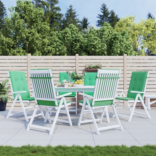 Amber Outdoor high back Chair Cushions | Set of 6 | Green Polyester