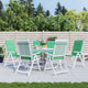 Amber Outdoor high back Chair Cushions | Set of 6 | Green Polyester
