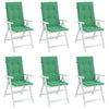 Amber Outdoor high back Chair Cushions | Set of 6 | Green Polyester