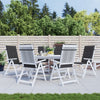 Amber Outdoor high back Chair Cushions | Set of 6 | Black Polyester
