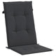Amber Outdoor high back Chair Cushions | Set of 6 | Black Polyester