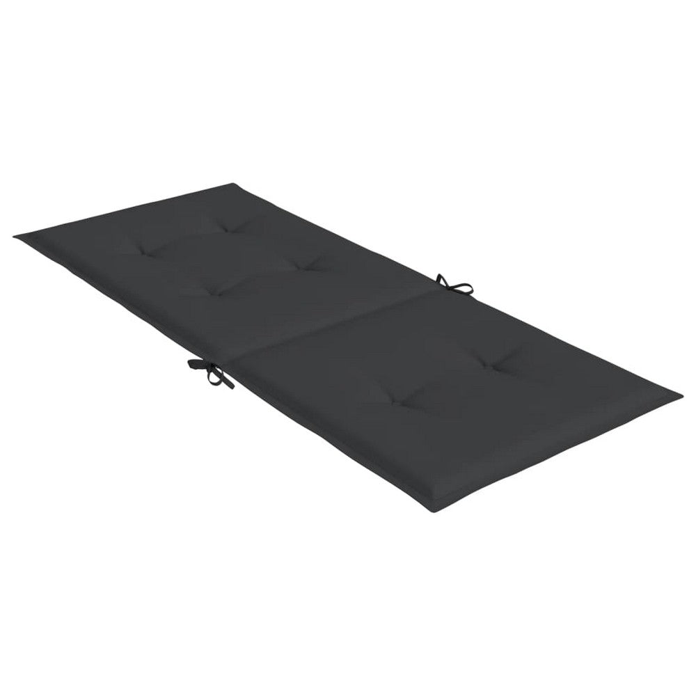 Amber Outdoor high back Chair Cushions | Set of 6 | Black Polyester