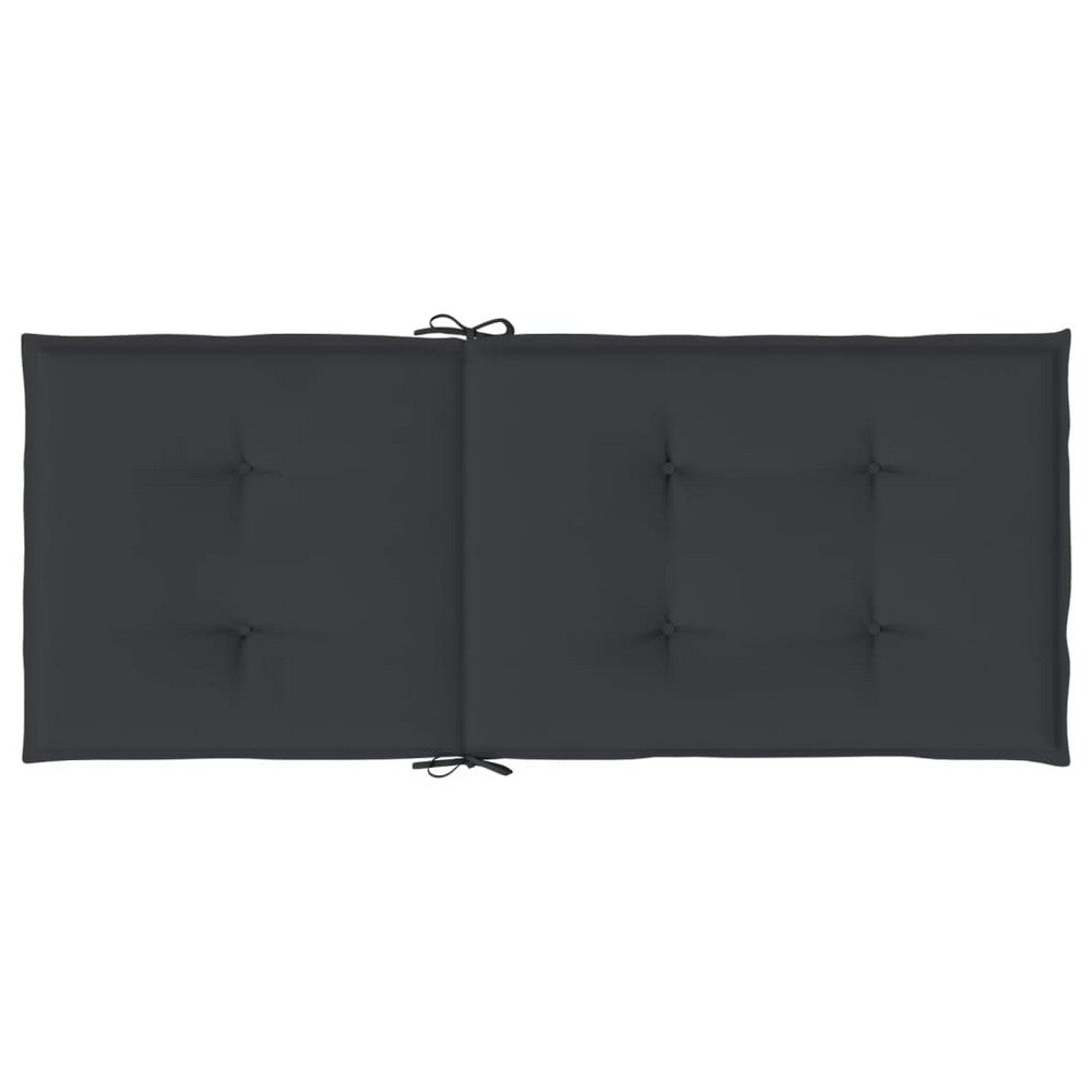 Amber Outdoor high back Chair Cushions | Set of 6 | Black Polyester