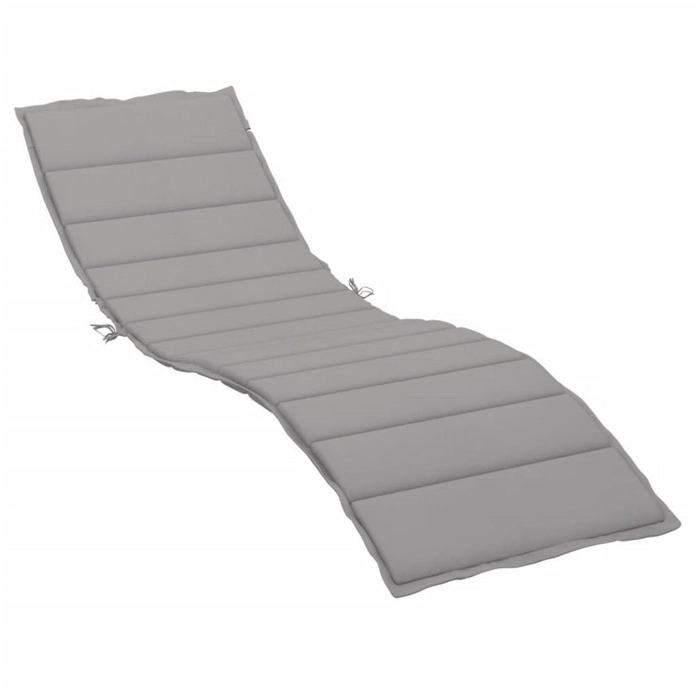 Sally Outdoor Sun-Lounger Cushion | Non-Slip Design | Gray Oxford Fabric