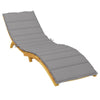 Sally Outdoor Sun-Lounger Cushion | Non-Slip Design | Gray Oxford Fabric