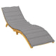 Sally Outdoor Sun-Lounger Cushion | Non-Slip Design | Gray Oxford Fabric