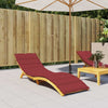 Sally Outdoor Sun-Lounger Cushion | Non-Slip Design | Red Oxford Fabric