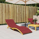 Sally Outdoor Sun-Lounger Cushion | Non-Slip Design | Red Oxford Fabric