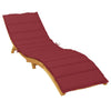Sally Outdoor Sun-Lounger Cushion | Non-Slip Design | Red Oxford Fabric