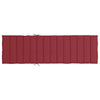 Sally Outdoor Sun-Lounger Cushion | Non-Slip Design | Red Oxford Fabric