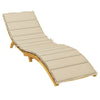 Sally Patio Sun-Lounger Cushion | Non-Slip Design | Beige Oxford Fabric