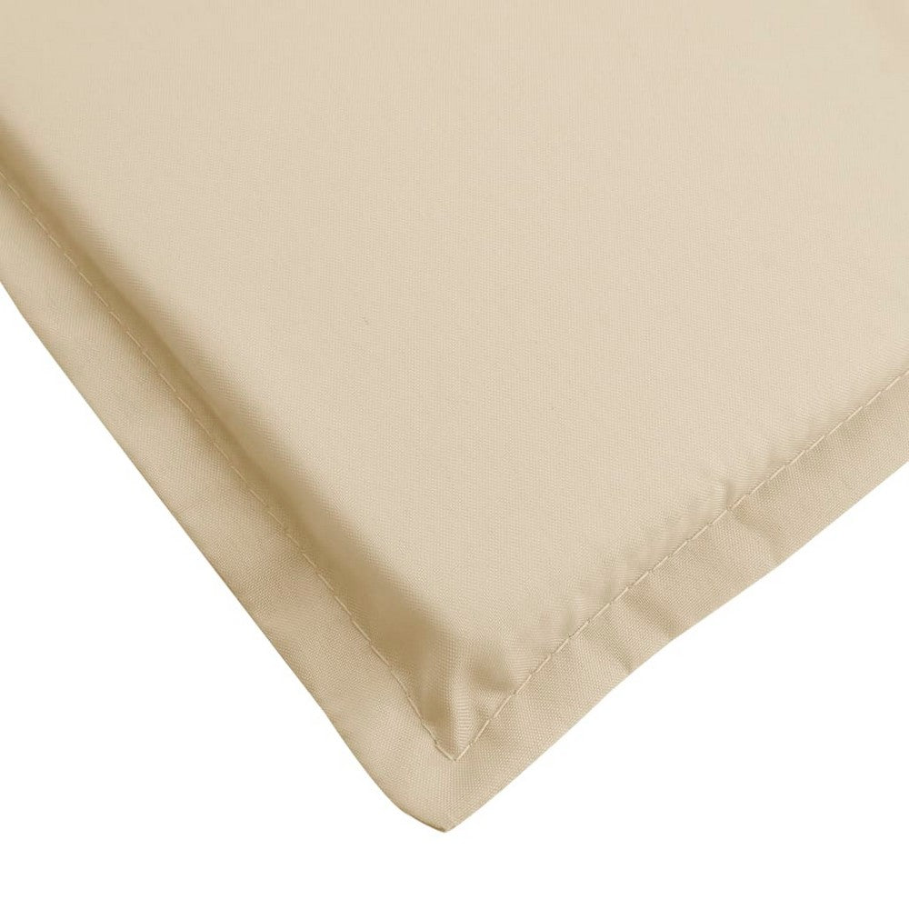 Sally Patio Sun-Lounger Cushion | Non-Slip Design | Beige Oxford Fabric