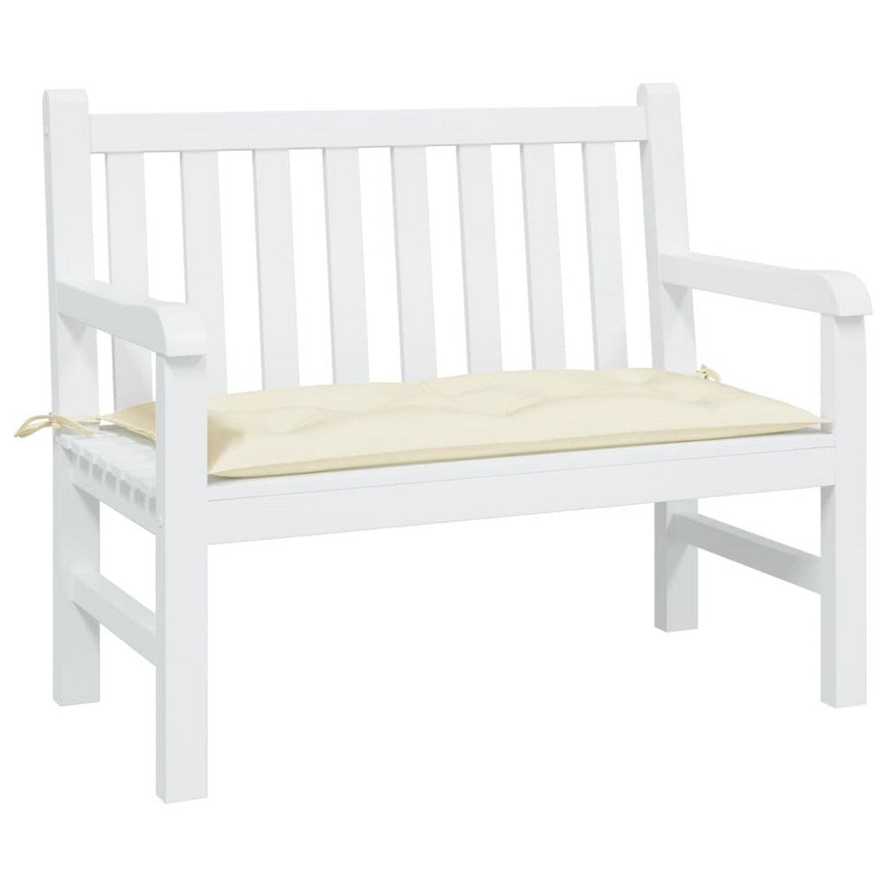 Kyra Garden Bench Cushion | Non-Slip Design | Cream-White Oxford Fabric