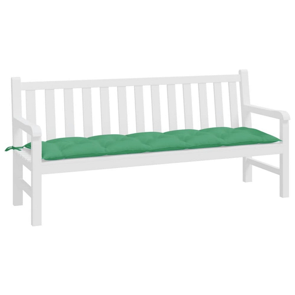 Kyra Garden Bench Cushion with Non-Slip Design | Green Oxford Fabric