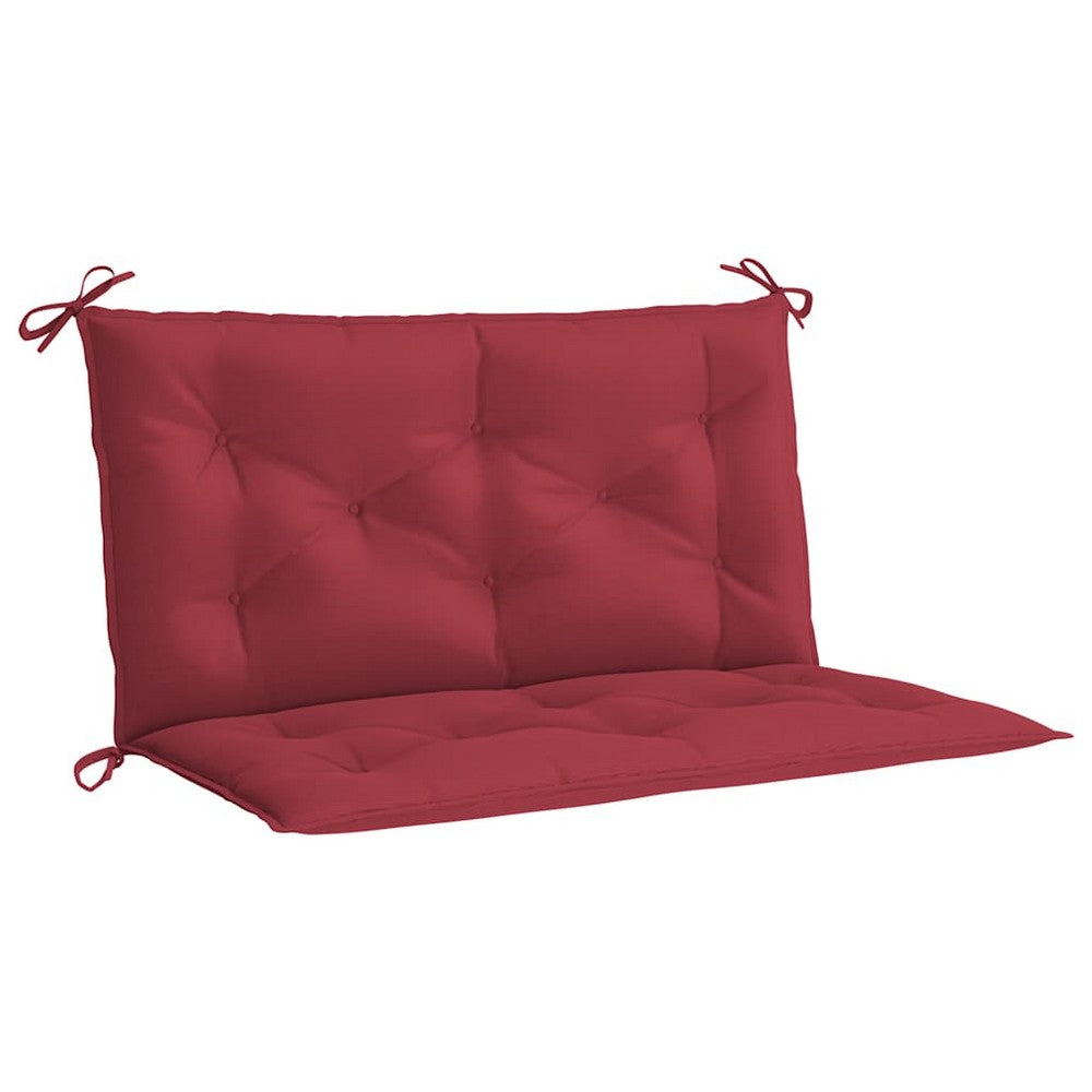 Maya Garden Non-Slip Bench Cushion | Set of 2 | Wine Red Oxford Fabric