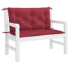 Maya Garden Non-Slip Bench Cushion | Set of 2 | Wine Red Oxford Fabric