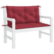 Maya Garden Non-Slip Bench Cushion | Set of 2 | Wine Red Oxford Fabric