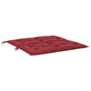 Maya Garden Non-Slip Bench Cushion | Set of 2 | Wine Red Oxford Fabric