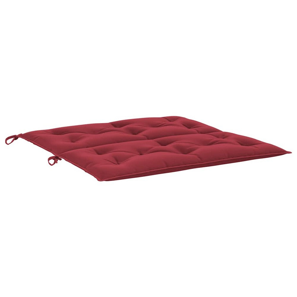 Maya Garden Non-Slip Bench Cushion | Set of 2 | Wine Red Oxford Fabric