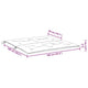 Maya Garden Non-Slip Bench Cushion | Set of 2 | Wine Red Oxford Fabric