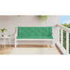 Rico Garden Bench Cushion | Set of 2 | Green Button Tufted Oxford Fabric