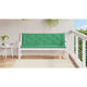 Rico Garden Bench Cushion | Set of 2 | Green Button Tufted Oxford Fabric