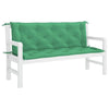 Rico Garden Bench Cushion | Set of 2 | Green Button Tufted Oxford Fabric